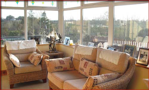Living room in Forest View bed & breakfast in County Mayo, West of Ireland.